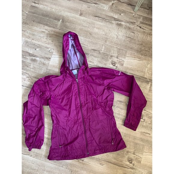 Columbia Jackets & Coats Columbia Rain To Fame Full Zip Waterproof Hooded Rain Jacket Purple